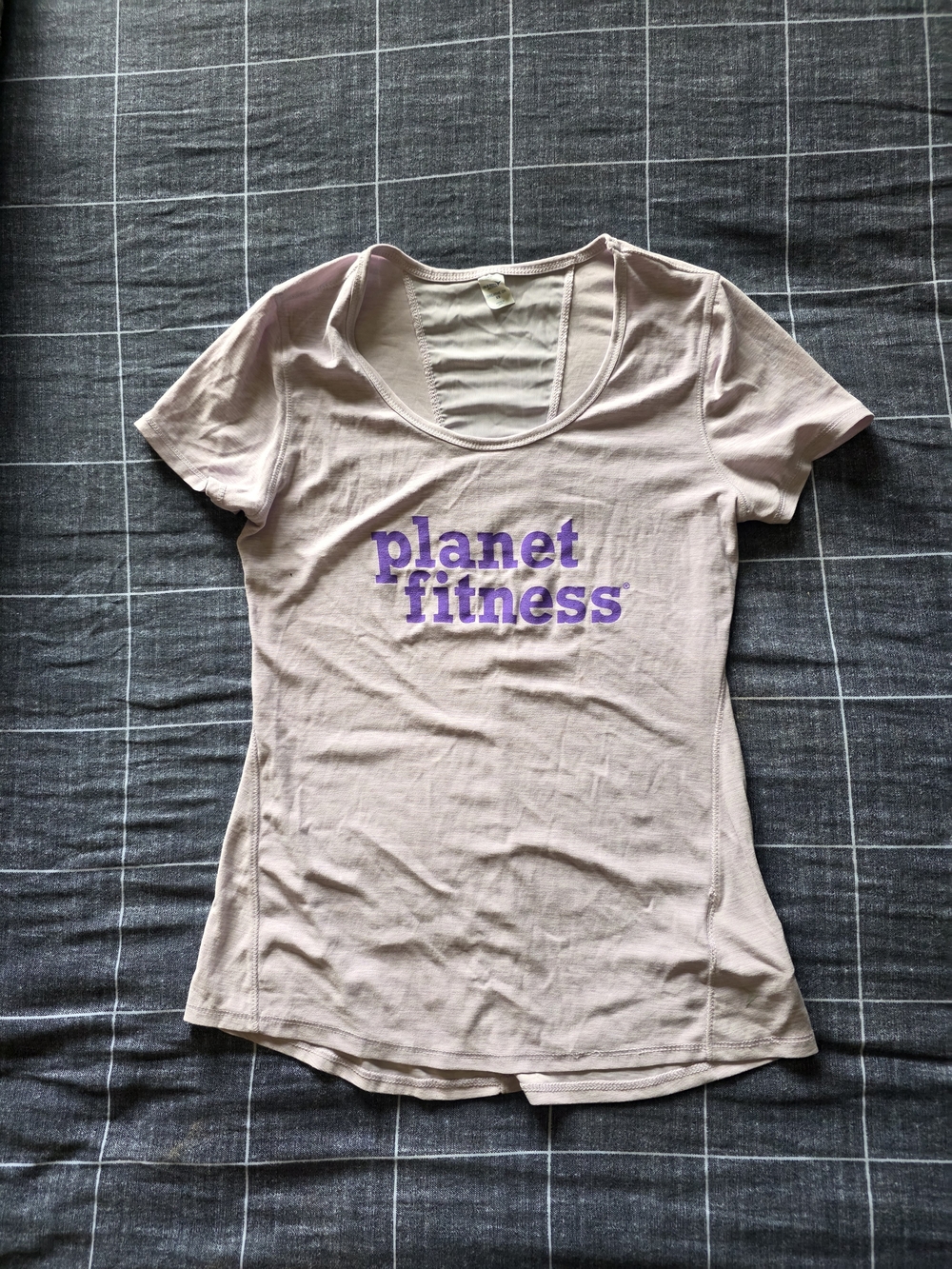 PLANET FITNESS x OLD NAVY Light Pink Short Sleeve Tee Womens XS